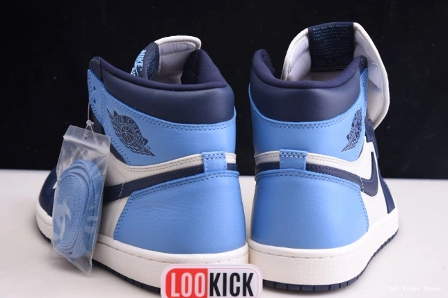 1st Kicks Shoes 1 Jordan High OG 555088-140 Retro Obsidian Air 0815